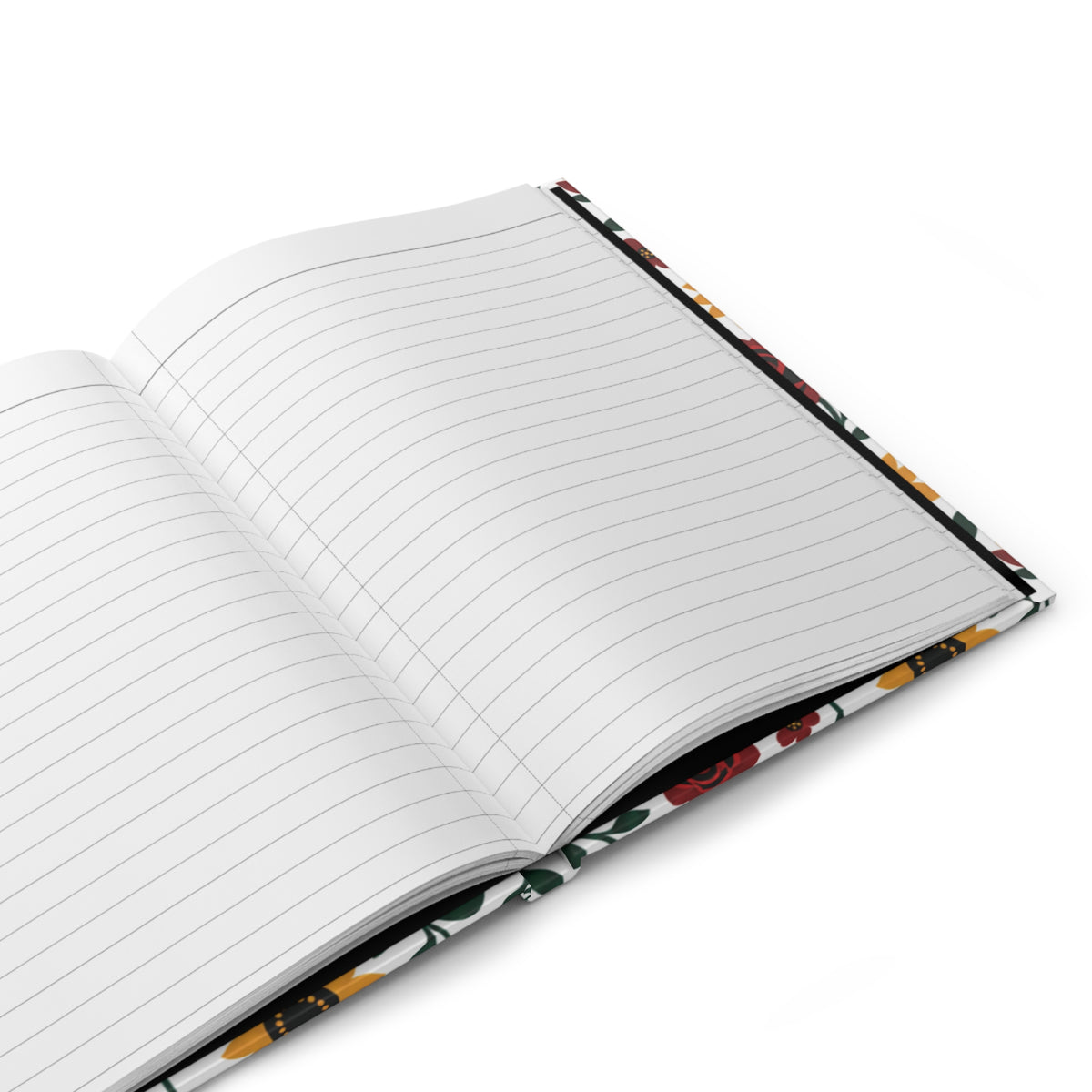 Hardcover Journal — Floral Lined Notebook - Sunflower Roses
