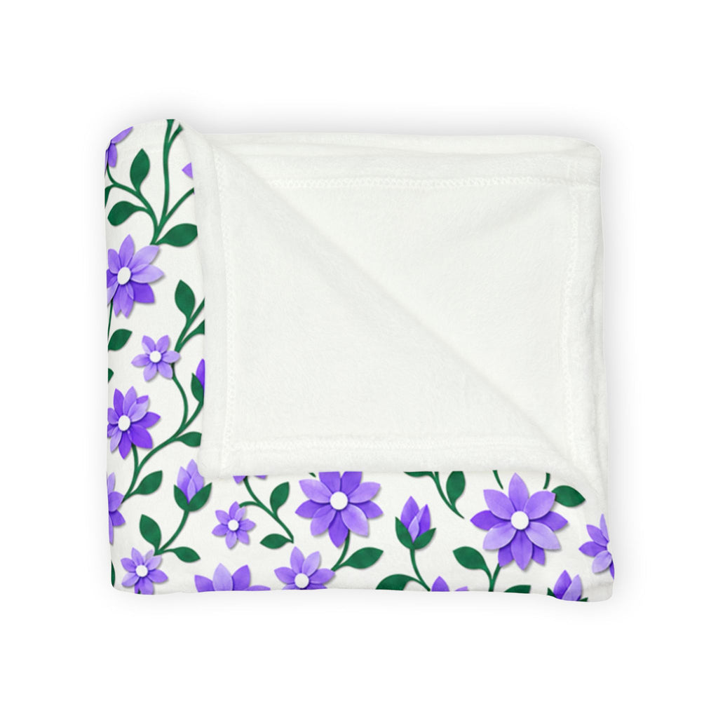 Lavender Phlox Floral Fleece Blanket — Cozy Throw