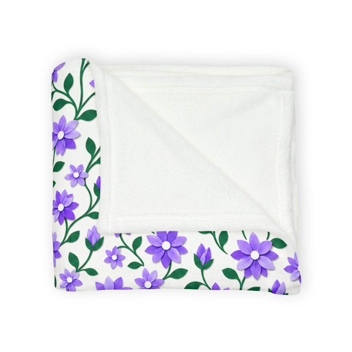 Lavender Phlox Floral Fleece Blanket — Cozy Throw