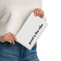 Good Is The Vibe Cosmetic Bag — Minimalist Makeup Pouch with Positive Quote