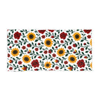 Beach Towel — Bright Floral Pattern - Sunflower Roses - Choice of 2 sizes