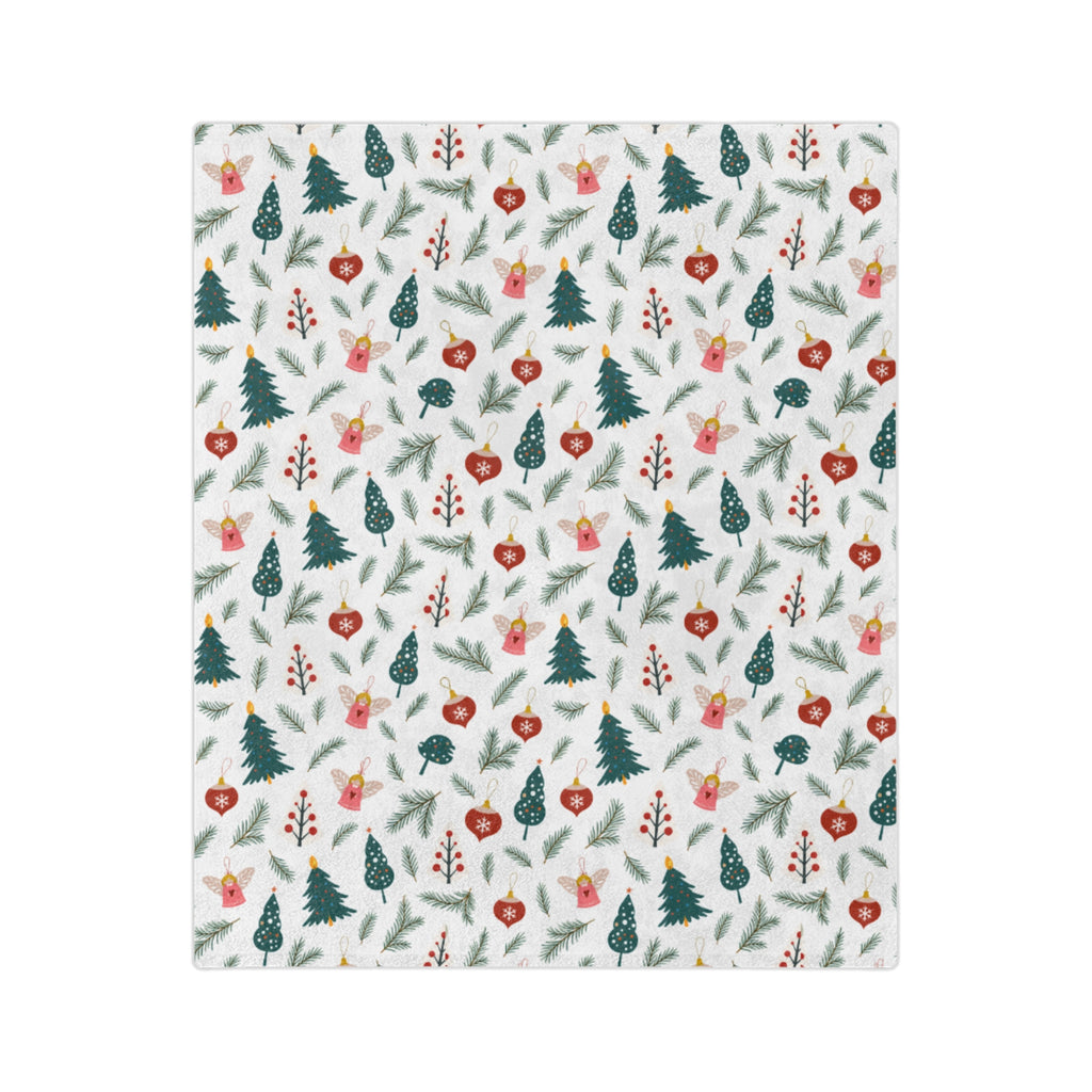Holiday Blanket — Festive Evergreen Microfiber Throw - Choose from 3 sizes