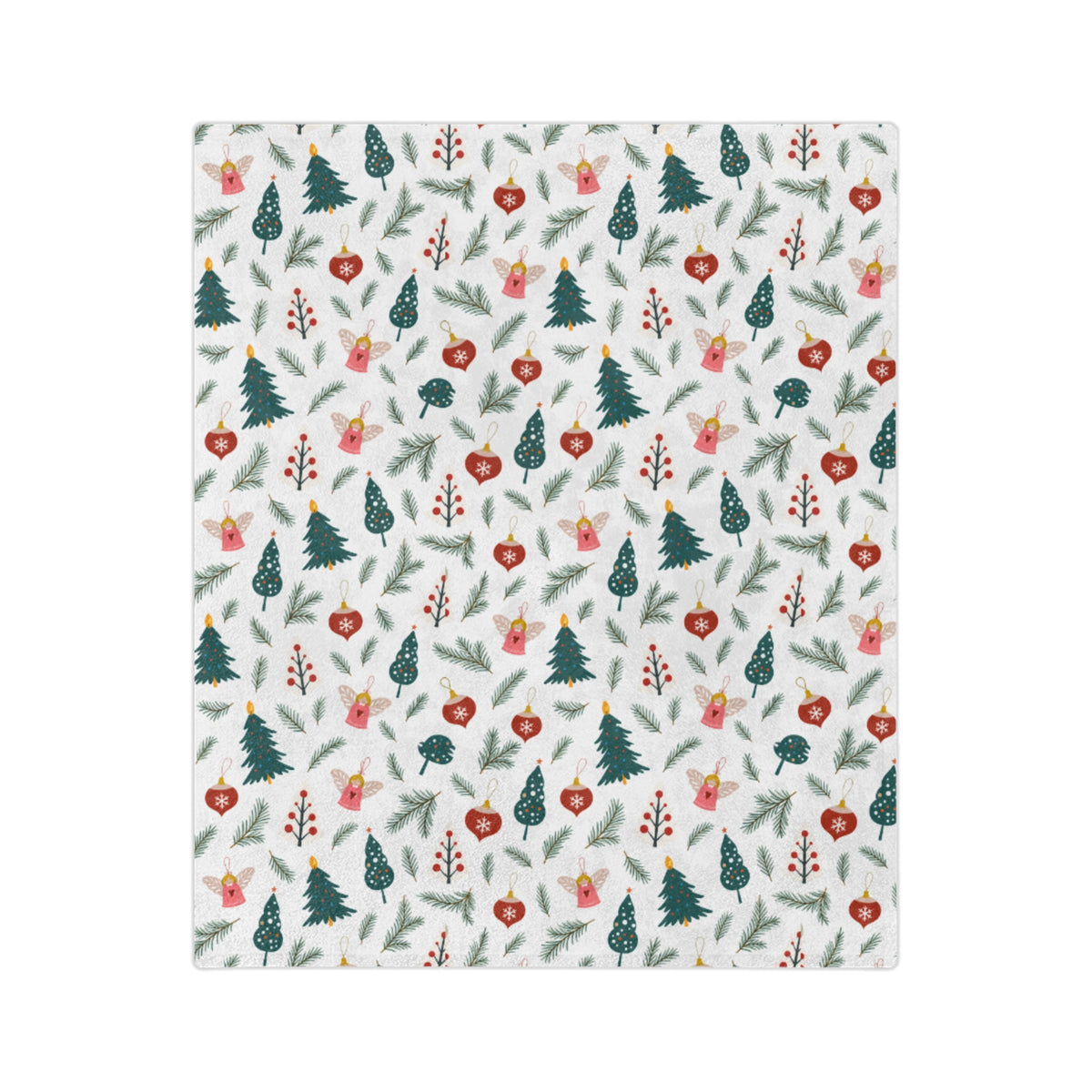 Holiday Blanket — Festive Evergreen Microfiber Throw - Choose from 3 sizes