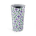 20oz Floral Tumbler – Insulated Travel Cup - Purple Cascades