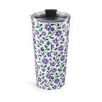 20oz Floral Tumbler – Insulated Travel Cup - Purple Cascades