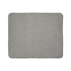 Fleece Sherpa Blanket with Grey Backing — Floral Cozy Throw - 2 Sizes - Red Dahlia