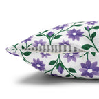 Decorative Square 14" x 14" Pillow Cover - Floral - Purple Cascades
