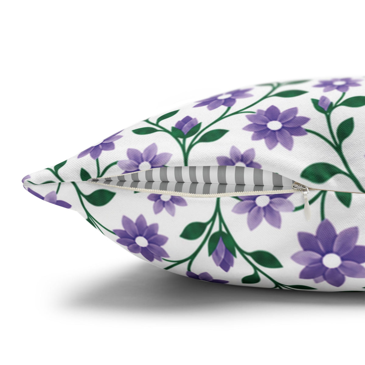 Decorative Square 14" x 14" Pillow Cover - Floral - Purple Cascades