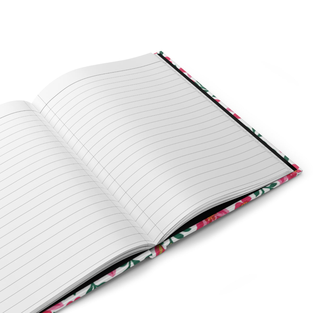 Hardcover Journal — Floral Lined Notebook - Pink Lilies