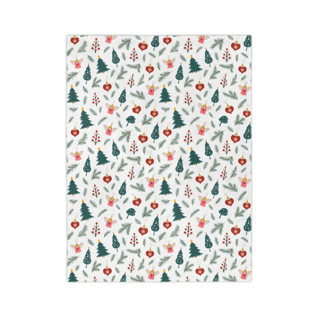 Holiday Blanket — Festive Evergreen Microfiber Throw - Choose from 3 sizes