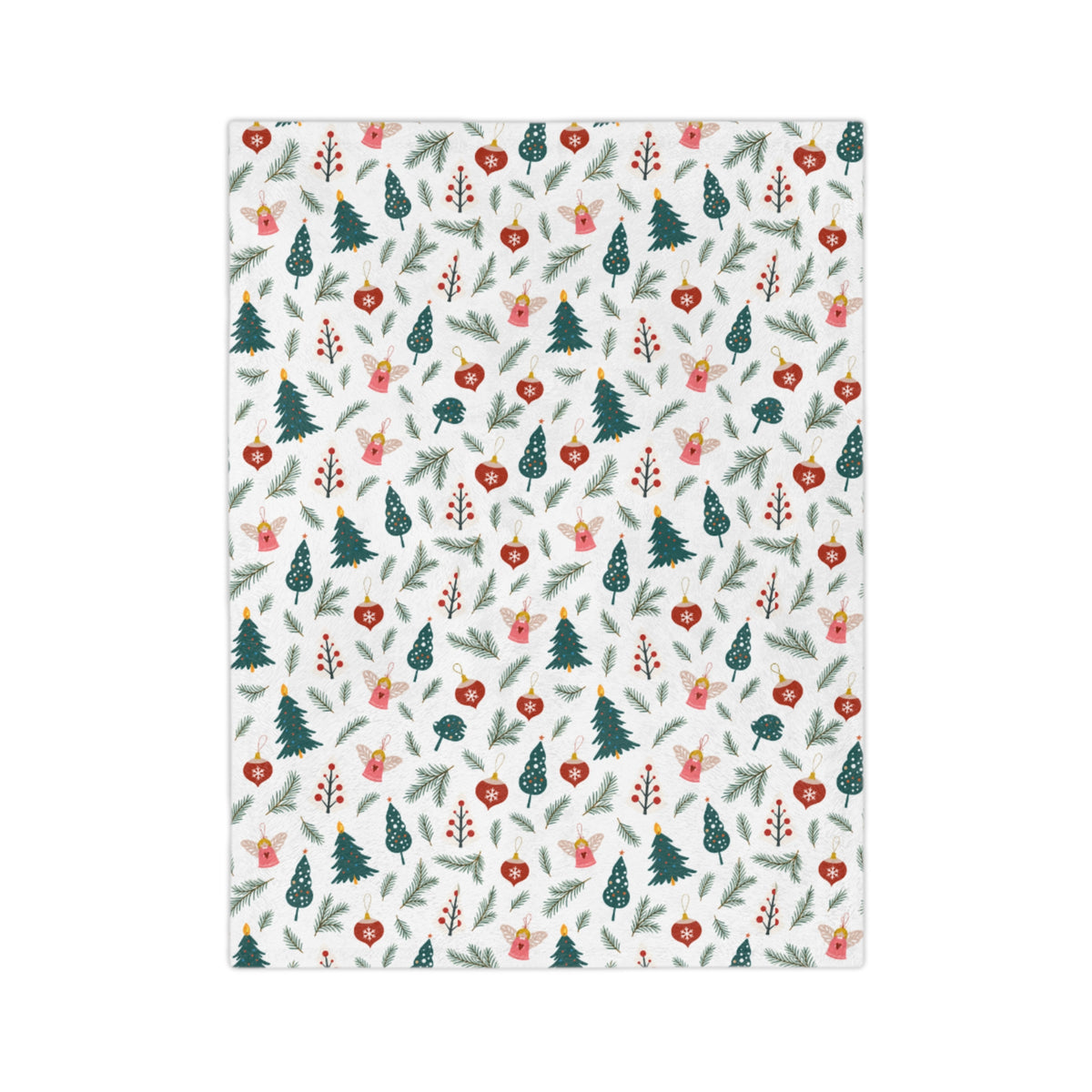 Holiday Blanket — Festive Evergreen Microfiber Throw - Choose from 3 sizes