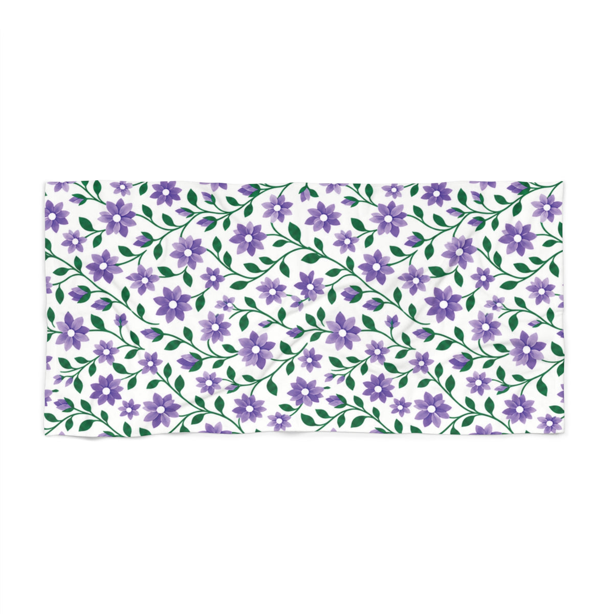 Beach Towel — Floral Purple Cascades - Choose from 2 sizes