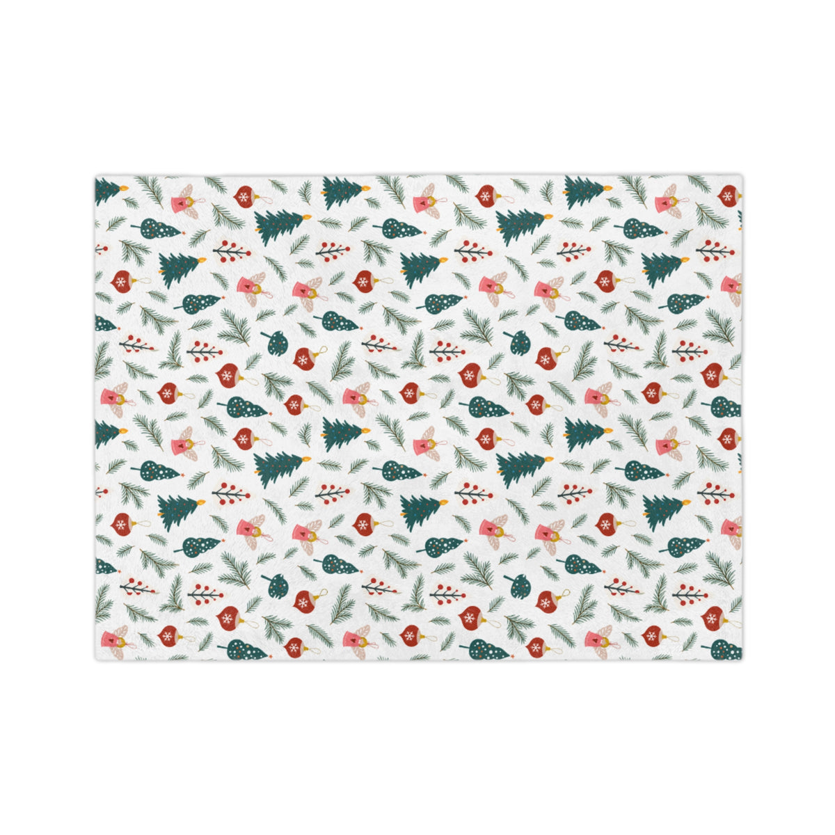 Holiday Blanket — Festive Evergreen Microfiber Throw - Choose from 3 sizes