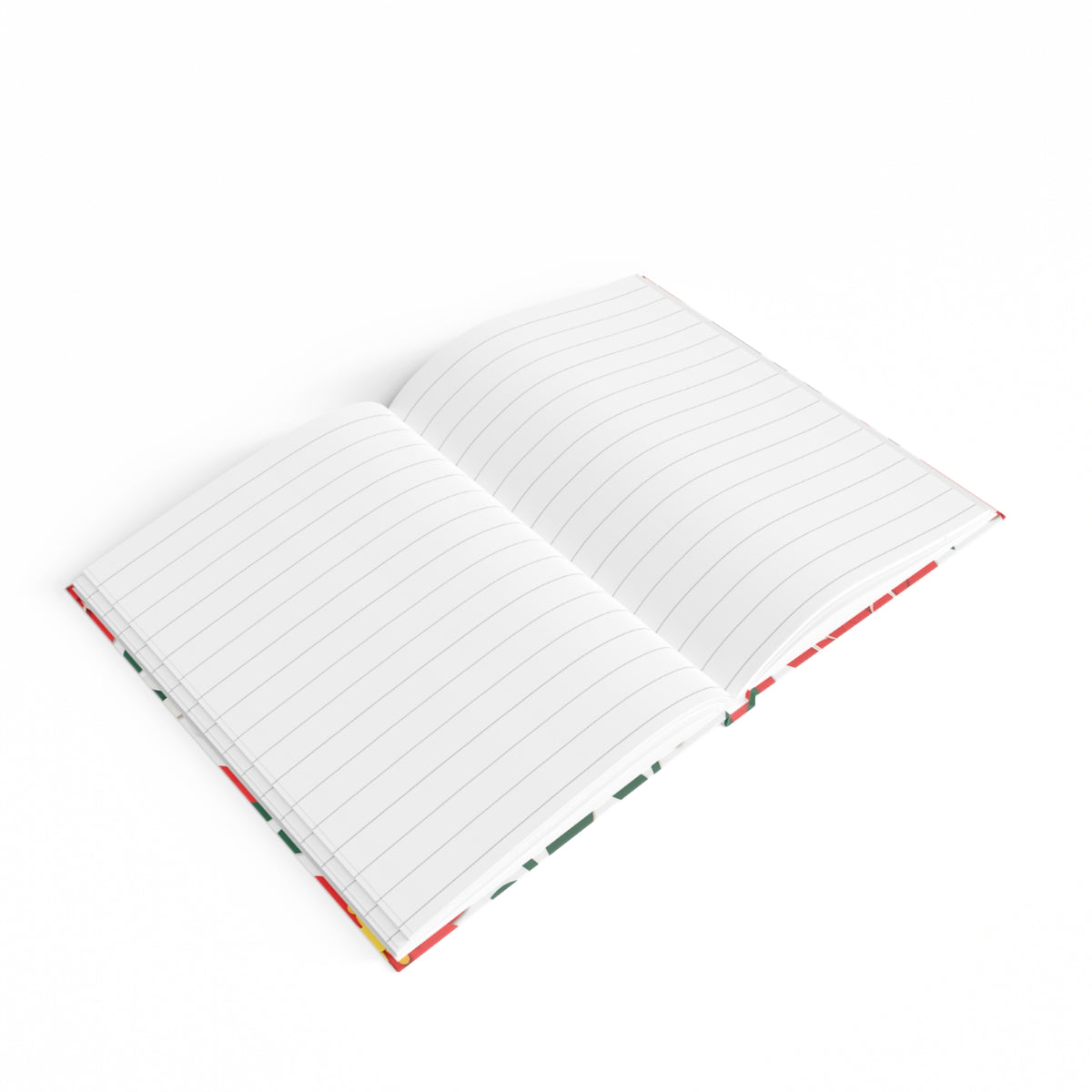 Red Dahlia Floral Pattern Journal | 5" x 7" Ruled Lined Notebook, Botanical Cover