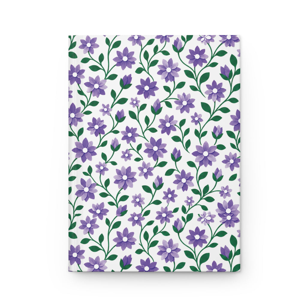 Lavender Blooms Hardcover Journal — Lined Floral Notebook for Notes & Journaling