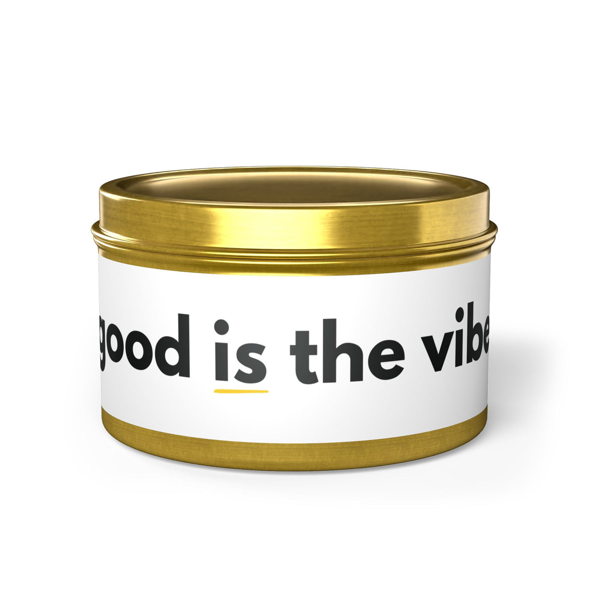 "Good Is the Vibe" 8 oz Motivational Tin Candle - Scented Soy Blend, Eco-friendly