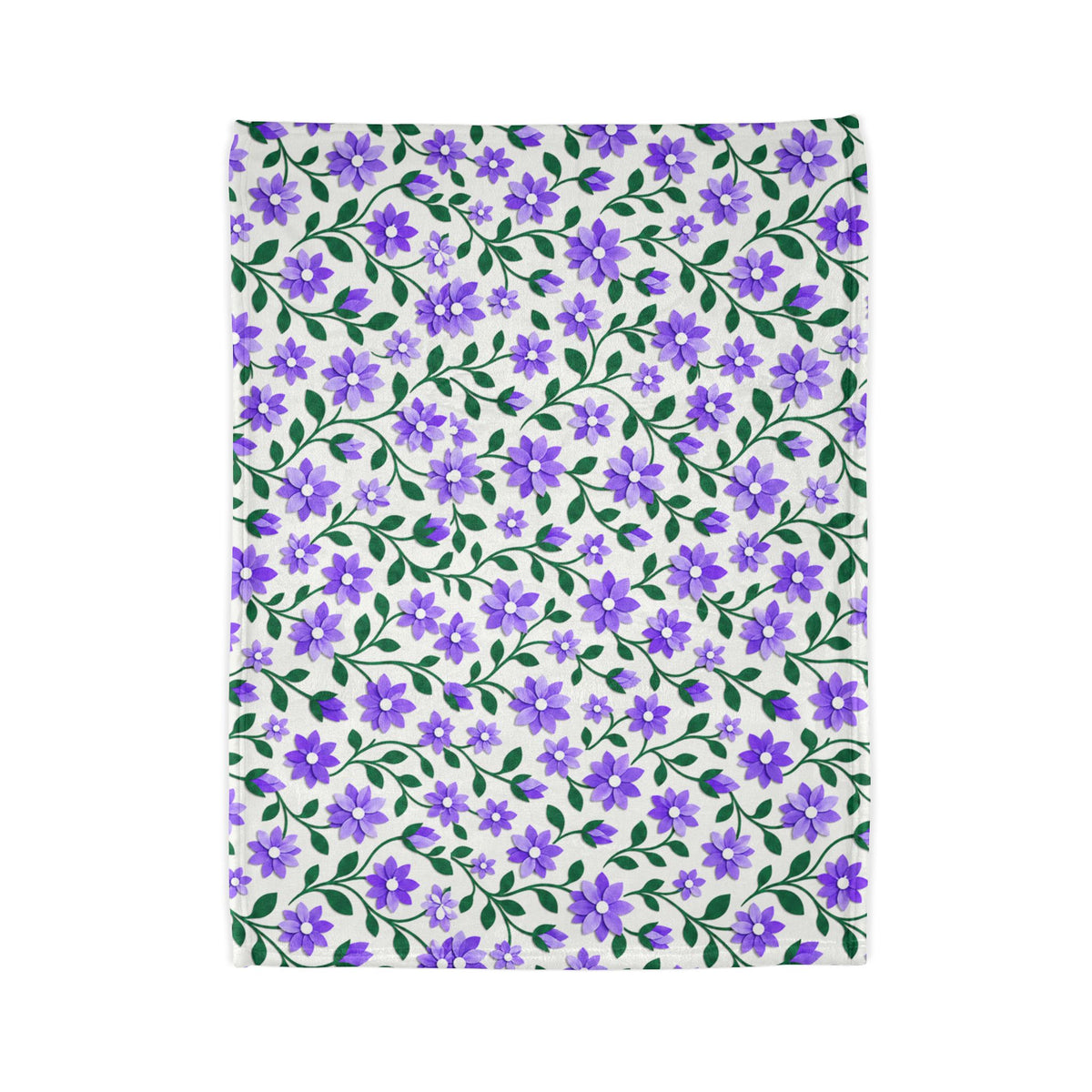 Lavender Phlox Floral Fleece Blanket — Cozy Throw