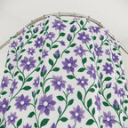 Bathroom Shower Curtain — Standard Size 71" x 74" - Floral - Purple Cascades