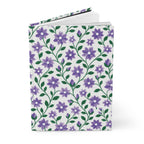 Hardcover Journal — Lined Floral Notebook - Purple Cascades
