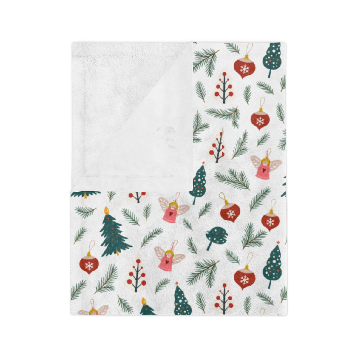 Holiday Blanket — Festive Evergreen Microfiber Throw - Choose from 3 sizes