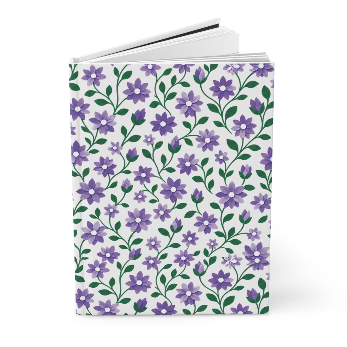 Lavender Blooms Hardcover Journal — Lined Floral Notebook for Notes & Journaling