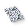 Journal — Blank Lined Notebook for Notes & Daily Reflections - 5" x 7" - Floral - Purple Cascades