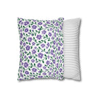 Decorative Square 14" x 14" Pillow Cover - Floral - Purple Cascades