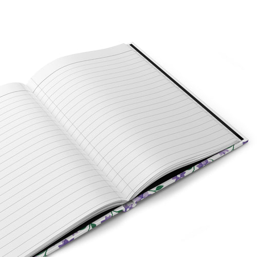 Lavender Blooms Hardcover Journal — Lined Floral Notebook for Notes & Journaling