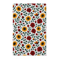 Floral Sunflower & Rose Waffle Tea Towel