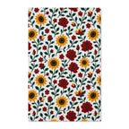 Floral Sunflower & Rose Waffle Tea Towel