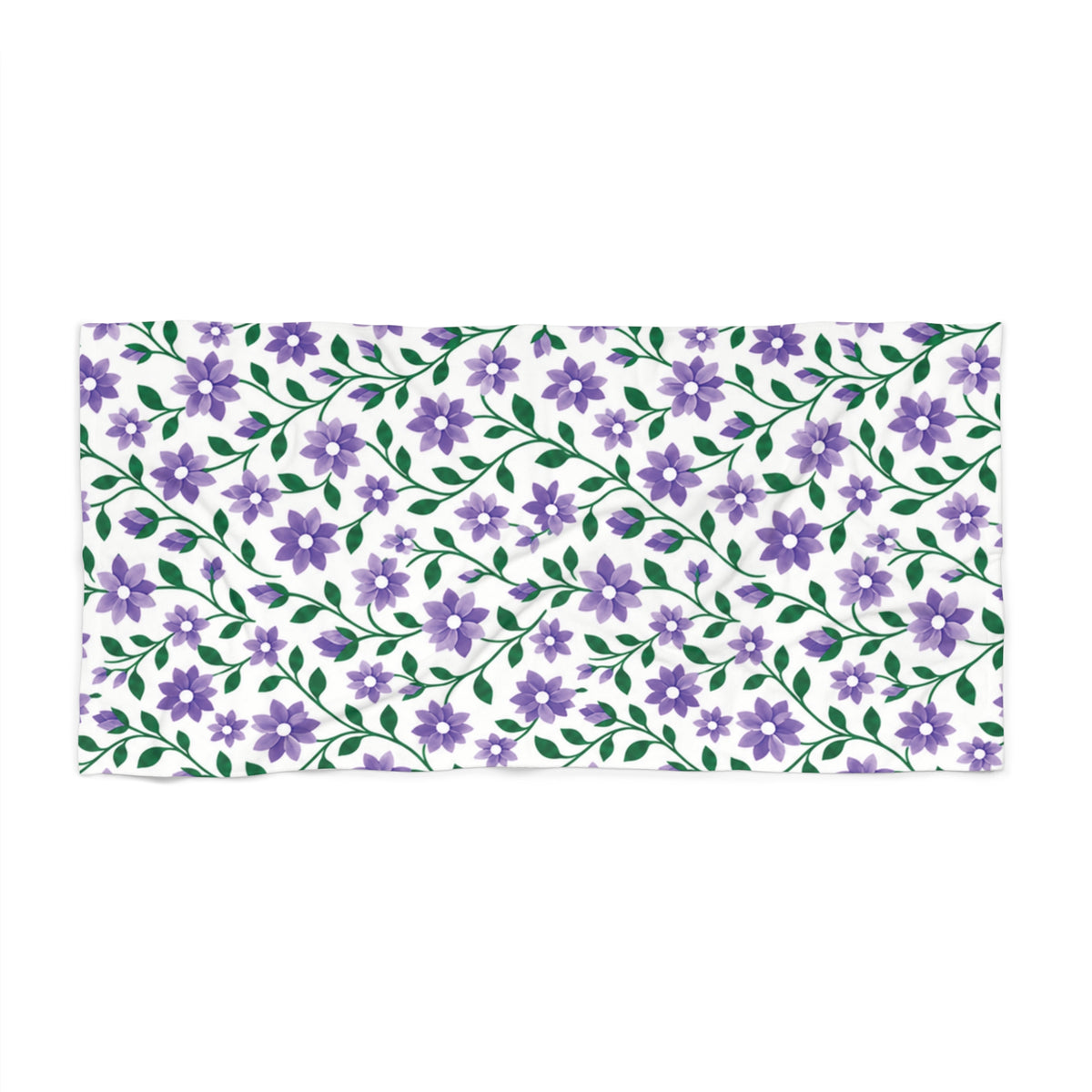 Beach Towel — Floral Purple Cascades - Choose from 2 sizes