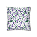 Decorative Square 14" x 14" Pillow Cover - Floral - Purple Cascades
