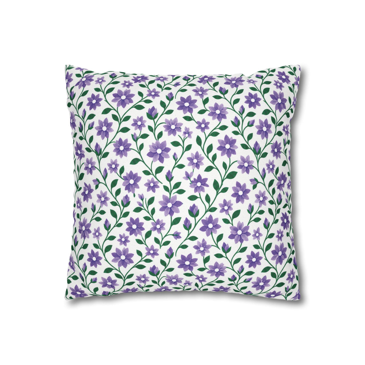 Decorative Square 14" x 14" Pillow Cover - Floral - Purple Cascades