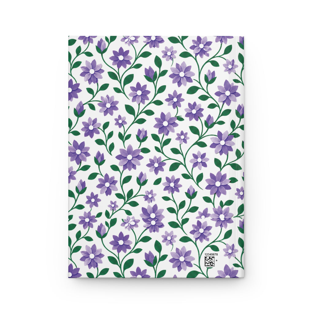 Lavender Blooms Hardcover Journal — Lined Floral Notebook for Notes & Journaling