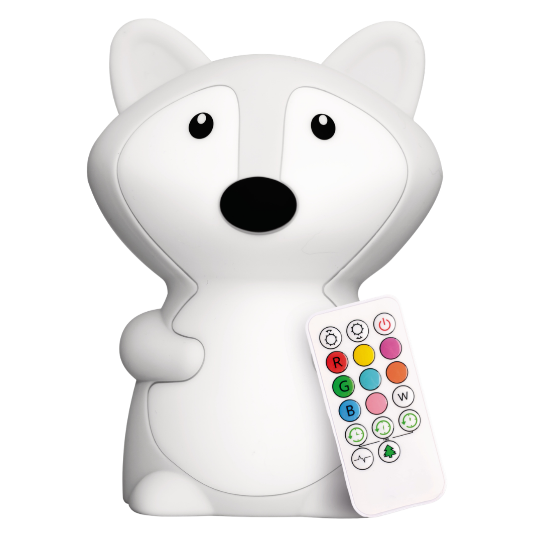 LumiPets® Fiona the Fox Color Changing Night Light - Control by Tap or Remote