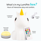 LumiPets Unicorn Color Changing Night Light - Control by Tap or Remote