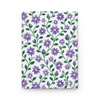 Hardcover Journal — Lined Floral Notebook - Purple Cascades