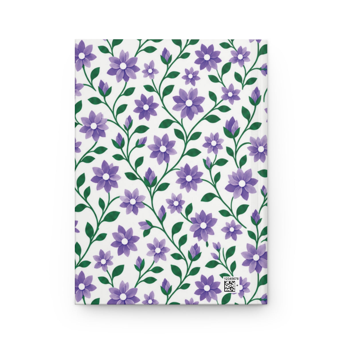 Hardcover Journal — Lined Floral Notebook - Purple Cascades