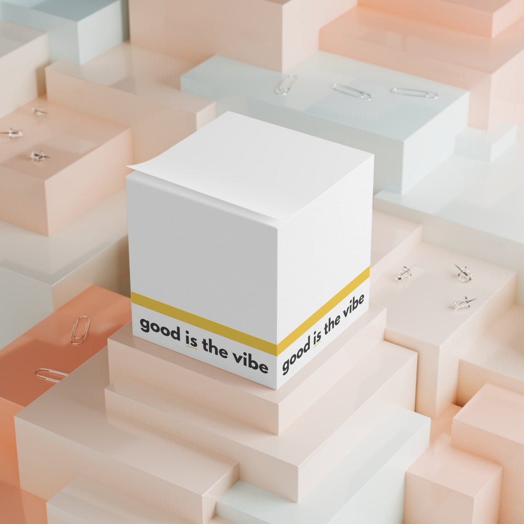 “good Is the vibe” Note Cube — Inspirational Sticky Note Pad