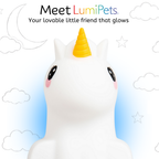 LumiPets Unicorn Color Changing Night Light - Control by Tap or Remote