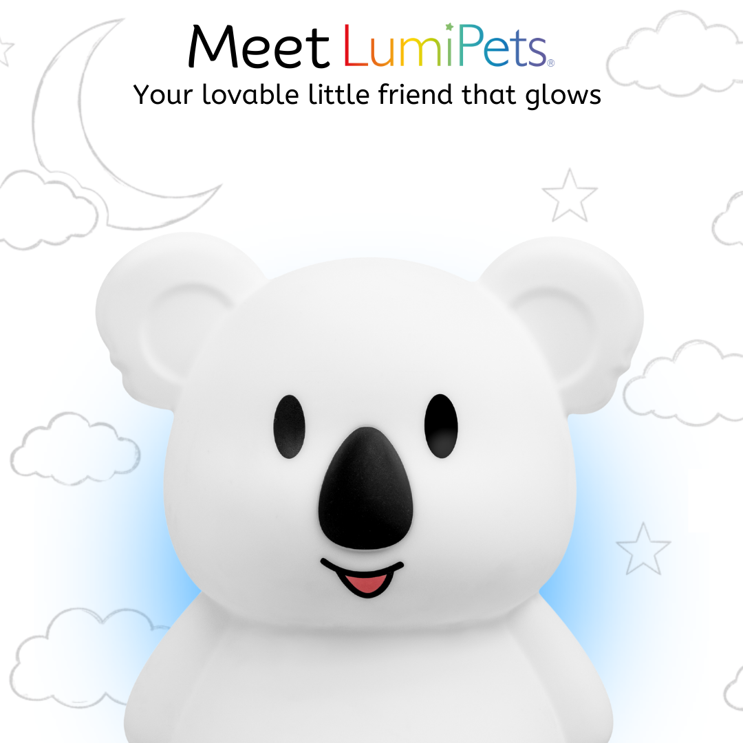 LumiPets Keith the Koala - Color Changing Night Light - Control by Tap or Remote
