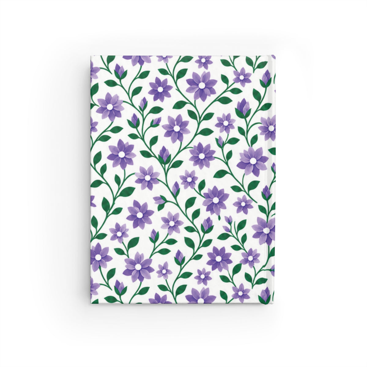 Journal — Blank Lined Notebook for Notes & Daily Reflections - 5" x 7" - Floral - Purple Cascades