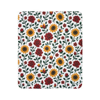 Fleece Sherpa Blanket – Floral Cozy Throw with Grey Backing- Sunflowers and Roses - Choose from 2 Sizes