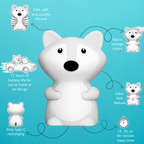 LumiPets® Fiona the Fox Color Changing Night Light - Control by Tap or Remote
