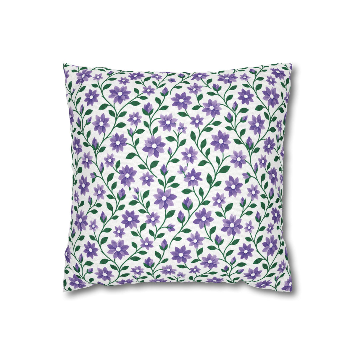 Decorative Square 14" x 14" Pillow Cover - Floral - Purple Cascades