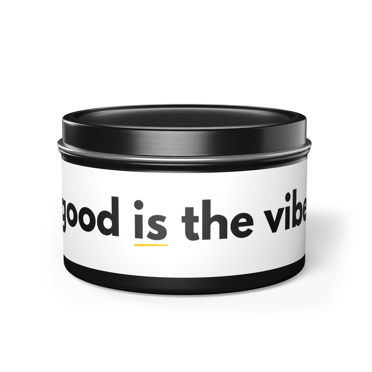 "Good Is the Vibe" 8 oz Motivational Tin Candle - Scented Soy Blend, Eco-friendly