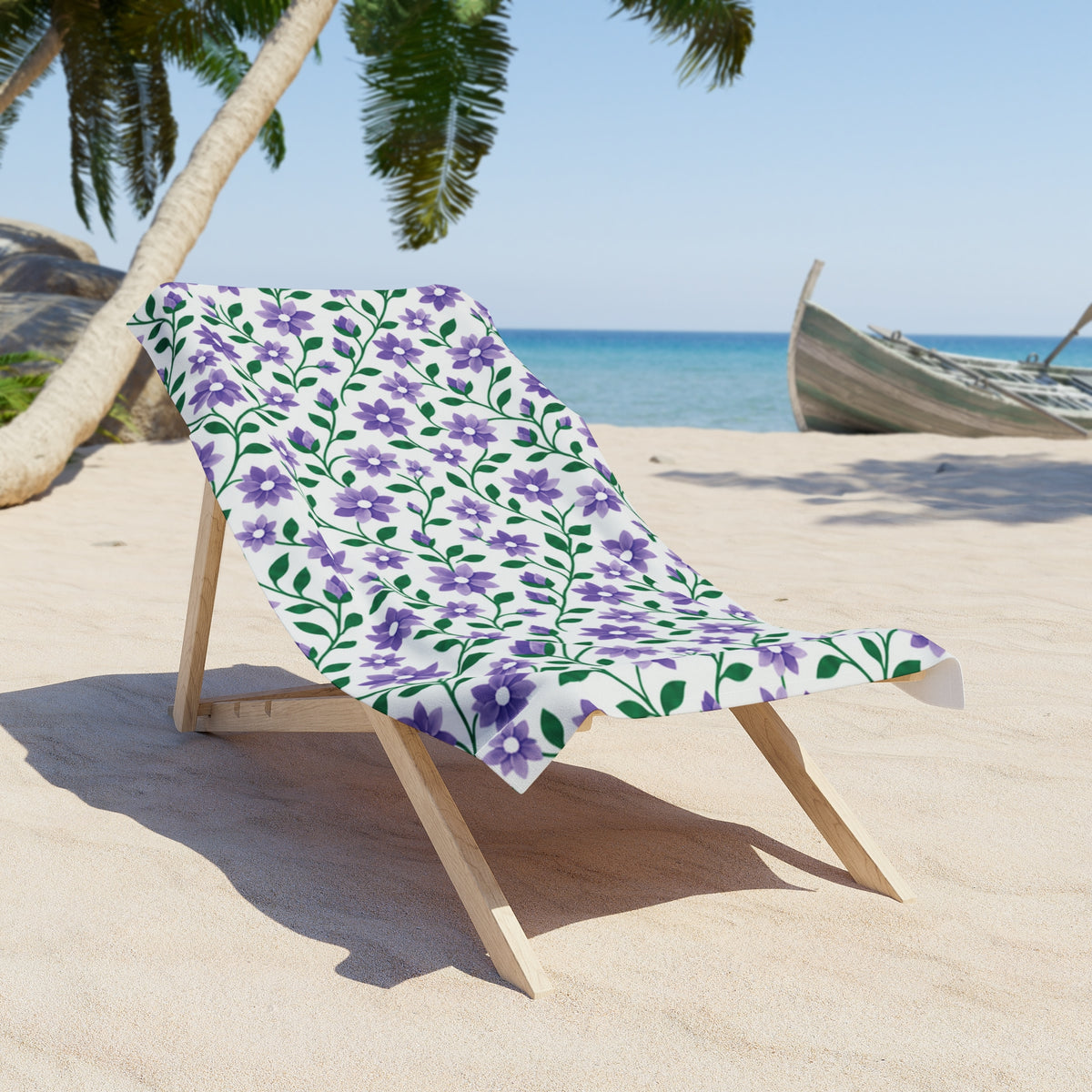 Beach Towel — Floral Purple Cascades - Choose from 2 sizes