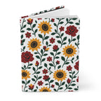 Hardcover Journal — Floral Lined Notebook - Sunflower Roses
