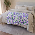 Lavender Phlox Floral Fleece Blanket — Cozy Throw