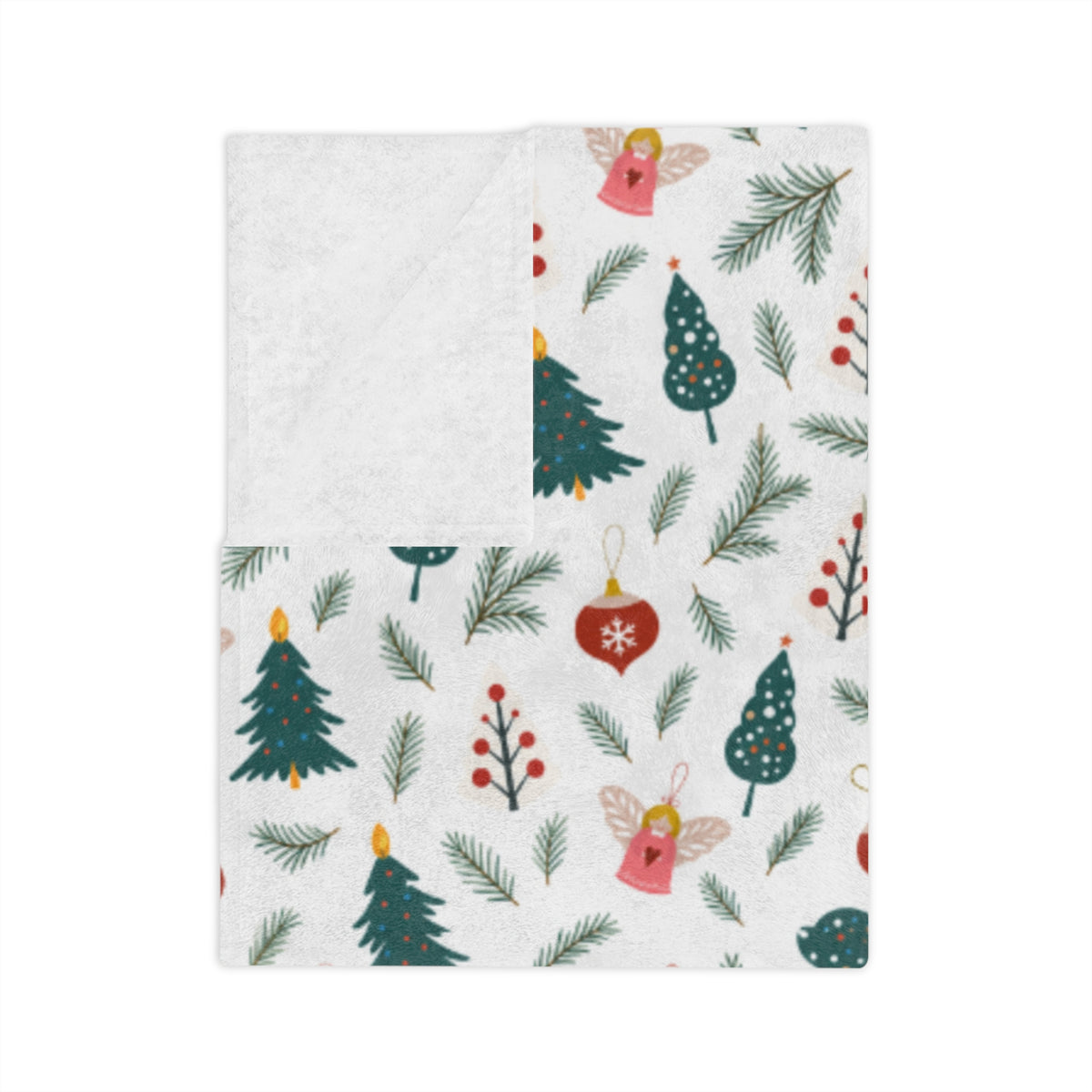 Holiday Blanket — Festive Evergreen Microfiber Throw - Choose from 3 sizes